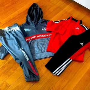 4T under Armour and Addidas track suits